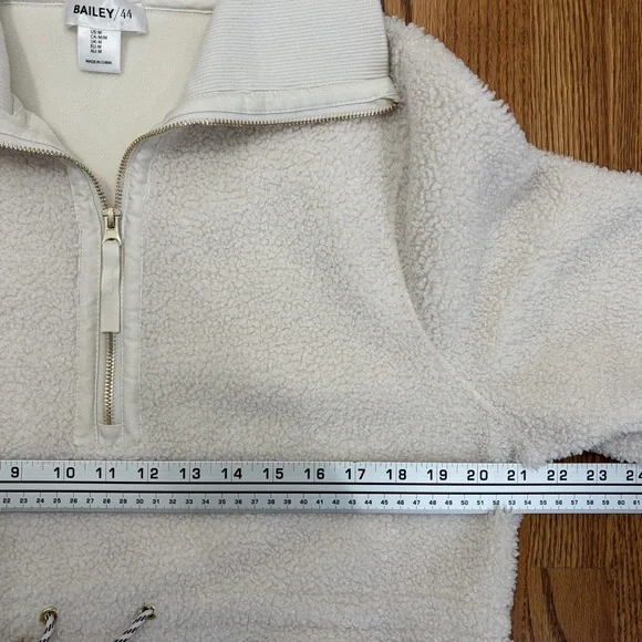 Bailey 44 White Sherpa Sweatshirt Jacket - Picture 5 of 7